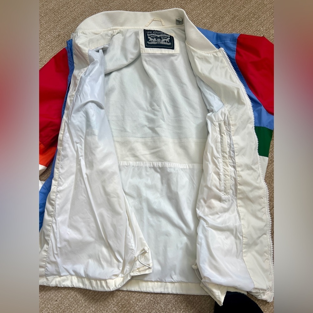 Levi's Retro Varsity Bomber Zip-Up Windbreaker Jacket - Large - Picture 10 of 14
